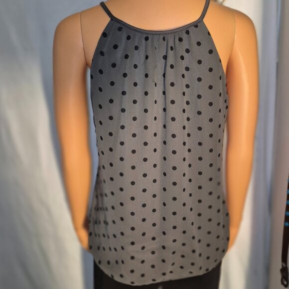 Express sleeveless top w/ keyhole back, Grey with black dots in size small - Picture 7 of 14